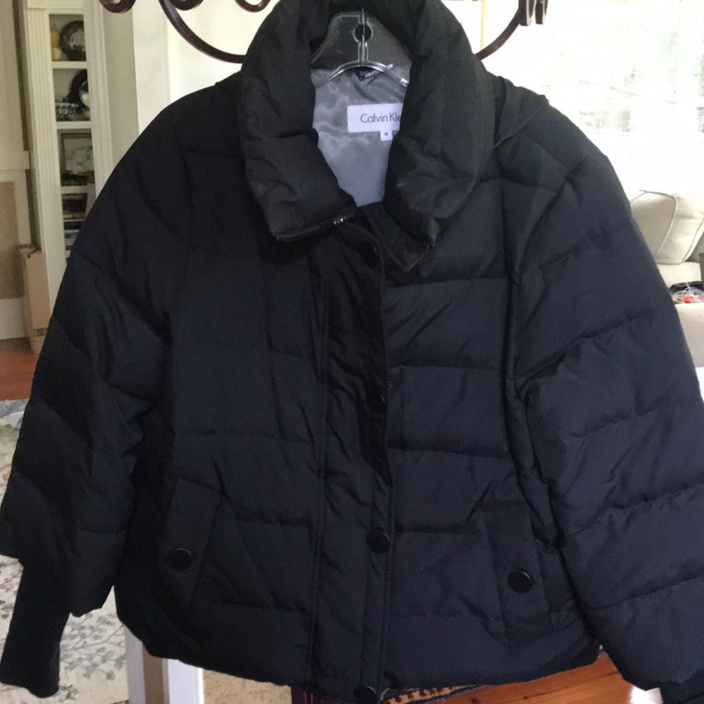 Calvin Klein black quilted winter parka